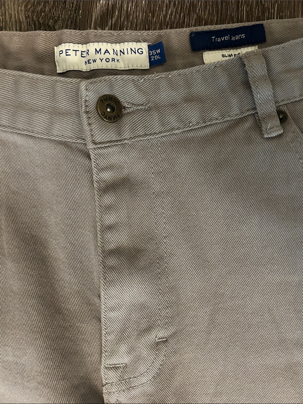 Peter Manning Men’s Slim Fit Travel Jeans - Size 35Wx29L - Picture 4 of 8